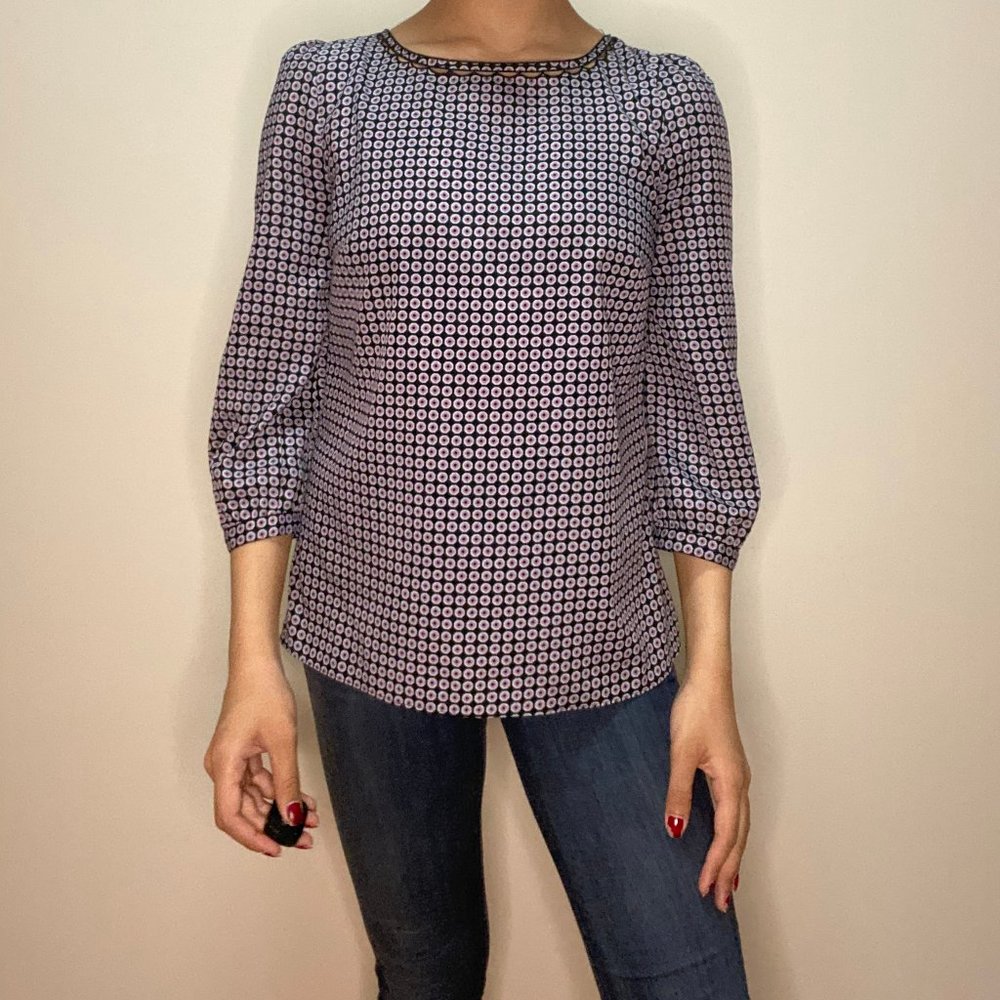 J. Crew Geometric Pattern Blouse